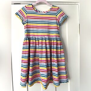 EUC Girls Hannah Andersson Stripe Dress Size 6-7 (120)